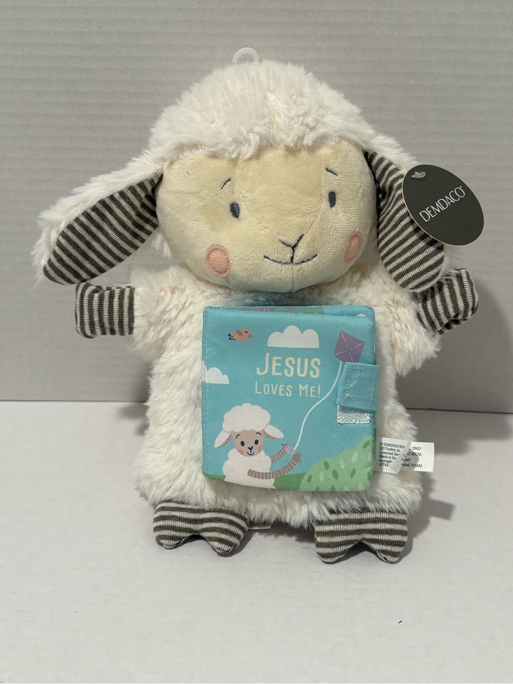 Jesus Loves Me Puppet Book by Demdaco NWT Baptism Baby Shower